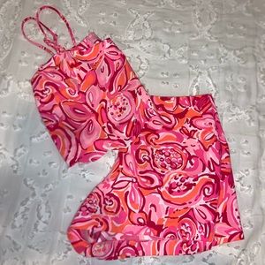 Lily Pulitzer pink, summer two piece set!